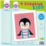 VERVACO Activité Éducative Point De Croix Kit Complet Motif Broderie PINGOUIN Canevas Kit Complet Debutant Decoration Manuelle D