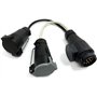 Adaptateur de remorquage électrique 13 broches vers 12N + 12S 7 broches, convertisseur de caravane 13 broches adaptateur de conv