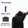 QUALO Petit Sacoche pour Ordinateur Portable 13,3" Femme Homme Élégant Noir QPL-SU-01