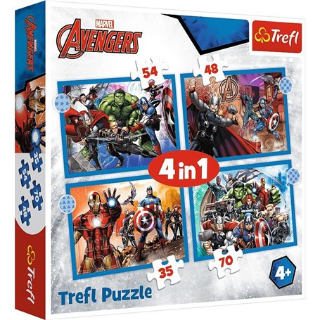 Trefl- Avengers 4 in 1 Puzzle