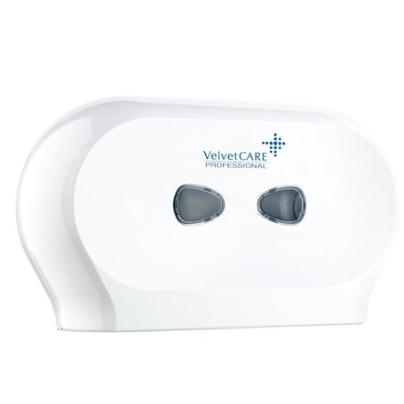 VELVET Double Distributeur de Papier Toilette Jumbo en ABS Blanc