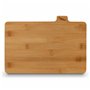 Lot de 4 planches à découper en bambou avec support en cèdre - Avec support en métal noir
