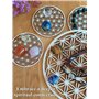 ProArts Set de 1 Dessous de Verre Bois Fleur de Vie en Bouleau 1 Pièce de 20x20cm - sous-Verres en Bois et Liège pour Verres à B