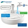 PROSPERPLAST Base de parasol polyéthylène rond à rayure Ø 39 x 13 cm blanc