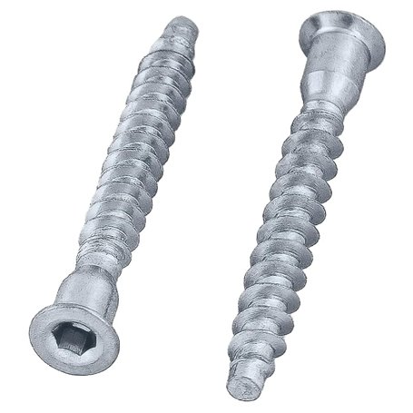 HEXATON Vis d'Assemblage pour Meubles – 5 x 70 mm Lot de 50 – Tête Fraisée Empreinte Hexagonale – Filetage Complet – Acier Galva