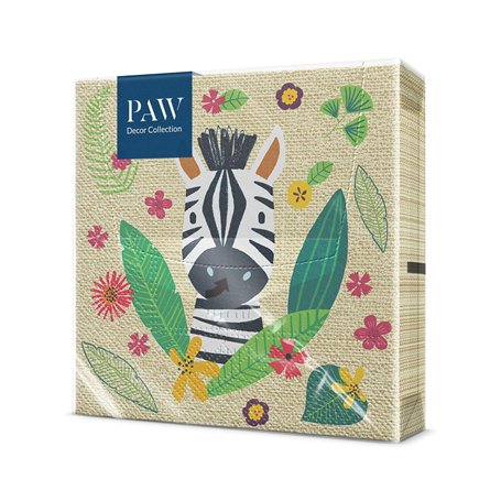 PAW - Serviette Papier 3 Plis (33 x 33 cm) I Lot de 20 I Décoration de Table