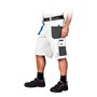 LEBER & HOLLMAN LH-FMN-TS_WSNL Pantalon de protection court Blanc/gris Taille L