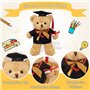 XNAUVOI Ours en Peluche de Graduation, Ours en Remise des Diplômes, Ours avec Chapeau de Graduations et Vêtements de Diplôme, Ca