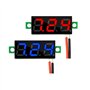 Lot de 2 mini voltmètres numériques de 0,28" - Affichage LED - Plage de mesure CC 2,4-30 V - Testeur de tension à deux fils - Pr