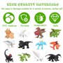 Mini Figurine Dragons, 12 pcs Dragons Animation Figurine Décoration Miniature Dragons Figures, Miniature Collectionner Dragon Or