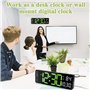 Morwealth 13" Horloge Murale numérique,Réveil Mural LED avec Grand écran, Horloge numérique LED avec télécommande,Timing et Comp