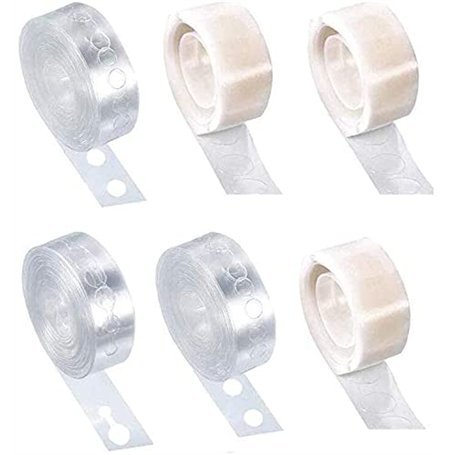 DILISEN 3 Rouleaux de Points de Colle pour Ballons décoratifs et 3 Rouleaux de Ruban adhésif pour Ballons arqués pour Les Annive