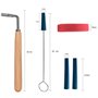 Ecloud Shop IT Kit de réglage de piano Clé d'accord d'outils Outils de marteau Ensemble d'accessoires Bande de tempérament en fe
