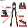 MAXPOWER Coupe-boulons 450mm Capacité de Coupe 6mm- Coupe Boulon une ouverture maximale de 18 mm pour Chaînes, Rivets et Plus En