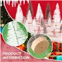 30Pcs Miniatures Décoration Noël Mini Sapin Artificielles Arbre Paillettes Centre Table Ornements 3 Couleurs Cadeau pour la Fête