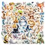 BETESSIN 50Pcs Stickers Animaux en Aquarelle Autocollants Enfant Imperméable en Vinyle pour Scrapbooking Artisanat Bricolage