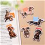 BETESSIN 6Pcs Marque-Pages Aimanté Enfant Bookmark Chien Signet Magnétique Marqueurs de livre pour Enseignant Étudiant Lecteur