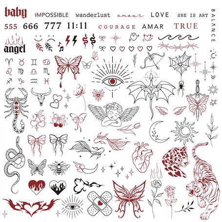 BETESSIN 3Pcs Tatouages Éphémères Faux Tatouage Tatouages Temporaire Flash Tatoo 19