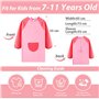 BETESSIN Tablier Peinture Enfant Blouse Manches Longues Imperméable avec Poche pour l'École Activités Peinture Cuisine Nourrissa