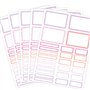 BETESSIN 130Pcs Étiquettes Autocollantes Scolaires Prénom en Rose pour Livres Crayons Stylos Marqueurs Fournitures Scolaires