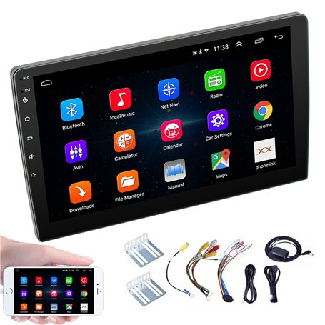 10 Pouces Android 8.1 Universel Autoradio Android Autoradio Lecteur GPS Navigation WiFi Bluetooth MP5 Player