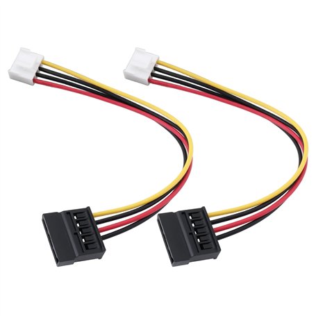 Be In Your Mind Lot de 2 câbles adaptateur d'alimentation 4 broches vers SATA femelle pour disque dur compatible avec enregistre