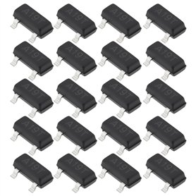 Be In Your Mind Lot de 100 transistors AO3401 SMD SOT-23 à canal P MOSFET transistor à effet de champ 4,2 A 30 V Be In Your Mind Lot de 100 transistors AO3401 SMD SOT-23 à canal P MOSFET transistor à effet de champ 4