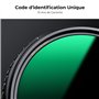 K&F Concept 72mm Filtre CPL+ND2-32 2 en 1 1 à 5 f-Stops et Polarisant sans Croix X en Cuivre Ultra Fin HD Imperméable Anti des R
