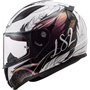 Casque Moto Integral Rapid II Boho White Black Pink