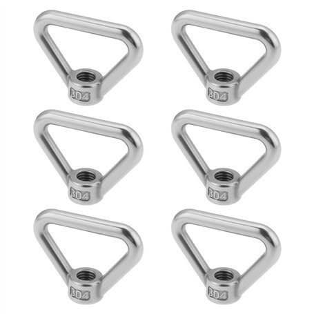 Create idea Lot de 6 écrous à œil de Levage M10 en Acier Inoxydable 304 écrous Filetés en Forme D'anneau Triangulaire