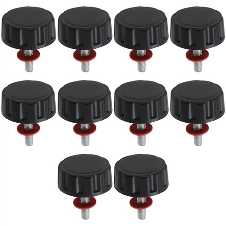 The Lord of the Tools Lot de 10 capuchons à vis pour poignée de moulinet de pêche - Noir