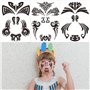 Qpout12x Visage Tatouages Temporaires, Maori Visage Tatouages Étanche Tribal Noir Visage Autocollants De Tatouage pour Femmes/Ho