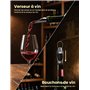 GHB Tire-Bouchon Electrique Rechargeable Ouvre Bouteille Electrique avec Socle, Coupe-Capsule, Verseur, Bouchon à Vin Cadeau de 