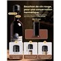 GHB Tire-Bouchon Electrique Rechargeable Ouvre Bouteille Electrique avec Socle, Coupe-Capsule, Verseur, Bouchon à Vin Cadeau de 