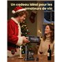 GHB Tire-Bouchon Electrique Rechargeable Ouvre Bouteille Electrique avec Socle, Coupe-Capsule, Verseur, Bouchon à Vin Cadeau de 