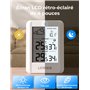 LIORQUE Station Meteo Interieur Exterieur Sans Fil, Thermometre Hygrometre avec Capteur(IPX4), Prévisions météorologiques, LCD, 