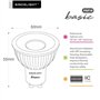 SINCELIGHT Ampoule à réflecteur LED GU10 avec lentille optique de faisceau de 60°, 6W, RA≈92, Blanc Naturel (4000K), Non Dimmabl