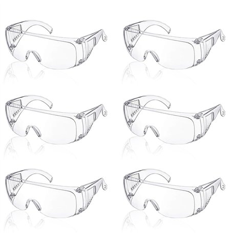 MAEXUS Lot de 6 lunettes de protection transparentes pour enfants