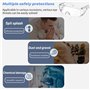 MAEXUS Lot de 6 lunettes de protection transparentes pour enfants, lunettes de protection de laboratoire, anti-buée et coupe-ven