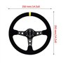 aleawol Volant de sport universel - 350 mm - 6 vis - Pour voiture - Noir