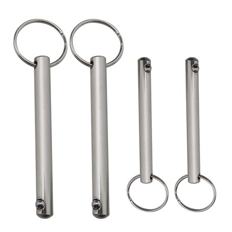 Create idea 4pcs Goupilles à Dégagement Rapide avec Anneau de Cercle d'extrémité à Boule à Ressort en Acier Carbone Nickelé Bimi