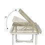 MEUBLE COSY Table de lit Tablette pour Prdinateur Portable Plateau Réglable Petit Bureau Nomade Support PC, Chêne + Blanc, 65x30