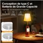 Lampe de Table Sans Fil, Lampe de Bouteille Rechargeable,Lampes de Chevet Luminosité Réglable 3 Températures de Couleur&RGB,Touc