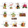 12Pcs Décoration Suspendue Hawaïenne Serpentin Flamant Aloha Tourbillon Ornement Tropical Plafond pour Fête Tiki Été Luau Plage
