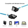 ADCAUDX Lot de 3 câbles SATA longs à 90 degrés, 1 m, câble SATA à angle droit coudé, câble de données SATA 6 Gbit/s pour disque