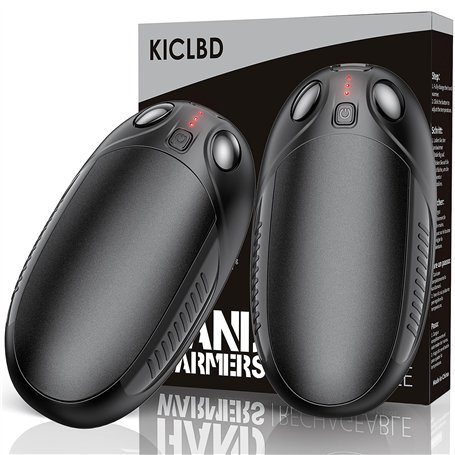 Chauffe-Mains Rechargeable USB - 2 Packs Avec 3 Modes de Chauffage Réglables - Cadeaux Pour Raynauds