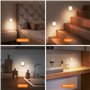 TNMOO Veilleuse à Pile, [Lot de 2] Veilleuse LED Batterie avec Capteur Crépusculaire et Détecteur de Mouvement, Lampe de Placard