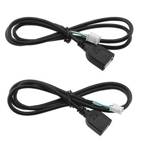 Be In Your Mind 2pcs Adaptateur de Câble d'extension USB de Voiture Connecteur 4 et 6 Broches 76cm Compatible avec Android l'aut Be In Your Mind 2pcs Adaptateur de Câble d'extension USB de Voiture Connecteur 4 et 6 Broches 76cm Compatible avec Android l'aut