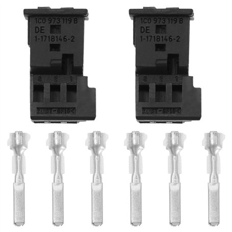 Create idea Lot de 2 connecteurs de faisceau de câbles de voiture à 3 broches A0295455528 - Connecteur électrique étanche avec b
