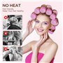 Romon 31 Pièces Bigoudis Cheveux Set, 18 Rouleaux Cheveux Chauffant Heatless Curling avec 3 Tailles 60mm 45mm 36mm avec 12 Pince